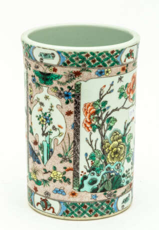 LARGE CHINESE PORCELAIN BRUSH CUP - photo 1