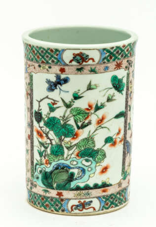 LARGE CHINESE PORCELAIN BRUSH CUP - photo 2