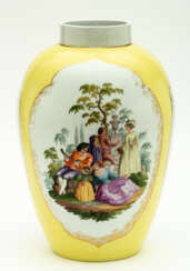 LARGE VASE WITH WATTEAU SCENES BY HELENA WOLFSOHN