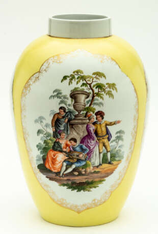 LARGE VASE WITH WATTEAU SCENES BY HELENA WOLFSOHN - photo 2
