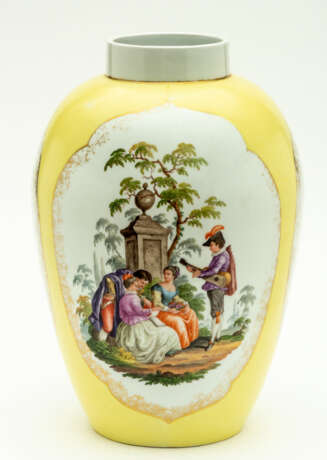 LARGE VASE WITH WATTEAU SCENES BY HELENA WOLFSOHN - photo 3