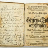 Lampe, Friedrich Adolph: XI. Betrachtungen von dem Sterben und Tode des Menschen - photo 1