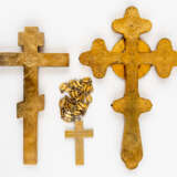 2 RUSSIAN BENEDICTION CROSSES AND ONE PRIEST CROSS - photo 2