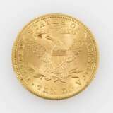 USA/Gold - 10 Dollars 1901, Liberty Head, ss., etwas Patina revers, - photo 2