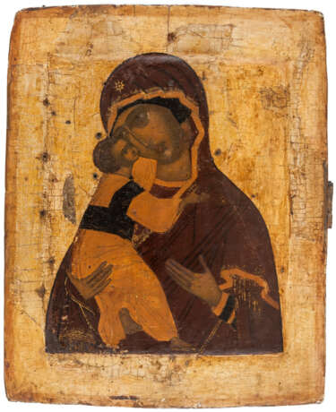 MUSEUM RUSSIAN ICON SHOWING THE MOTHER OF GOD VLADIMIRSKAYA - photo 1