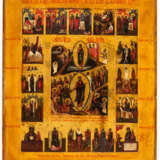 LARGE RUSSIAN ICON SHOWING FEASTDAYS OF THE CHURCH YEAR - photo 1