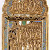 RUSSIAN METAL ICON SHOWING THE MOTHER OF GOD POKROV - photo 1