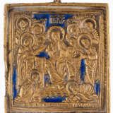 RUSSIAN METAL ICON SHOWING THE ENLARGED DEESIS - photo 1