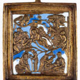 RUSSIAN METAL ICON SHOWING THE NATIVITY OF CHRIST - photo 1
