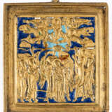 RUSSIAN METAL ICON SHOWING THE ASCENSION OF CHRIST - photo 1