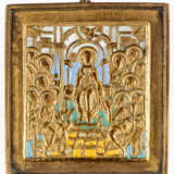 RUSSIAN METAL ICON SHOWING THE DESCENT OF THE HOLY SPIRIT (PENTECOST) - фото 1