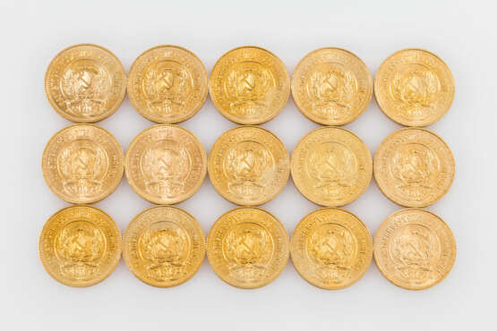 Russland/GOLD - 15 x 10 Rubel Tscherwonez, - фото 2