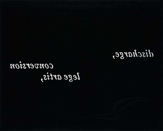 Joseph Kosuth. Discharge - conversion, lege artis - photo 3