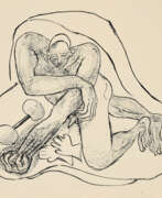 Макс Бекман. Max Beckmann. Blatt III. Sleeping Athlete (From: Day and Dream)