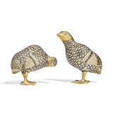 A PAIR OF CHAMPLEVE ENAMEL QUAILS - photo 1