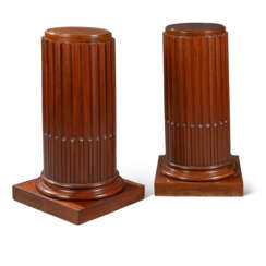 A PAIR OF NORTH EUROPEAN MAHOGANY PEDESTALS