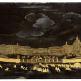 A JAPANESE BLACK AND GOLD LACQUER PANEL DEPICTING THE PALACE OF VERSAILLES - Foto 1