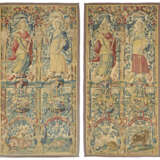 A PAIR OF FLEMISH ALLEGORICAL TAPESTRY FRAGMENT PANELS - photo 1