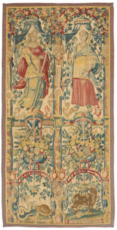 A PAIR OF FLEMISH ALLEGORICAL TAPESTRY FRAGMENT PANELS - photo 9