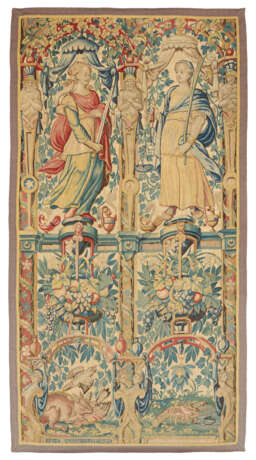 A PAIR OF FLEMISH ALLEGORICAL TAPESTRY FRAGMENT PANELS - photo 11