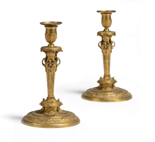 A PAIR OF LOUIS XIV-STYLE ORMOLU CANDLESTICKS - photo 1