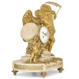 A LOUIS XVI ORMOLU-MOUNTED WHITE MARBLE STRIKING MANTEL CLOCK - photo 4