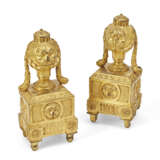 A PAIR OF LATE LOUIS XV ORMOLU CHENETS - фото 5