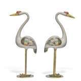 A PAIR OF CLOISONN&#201; ENAMEL CRANES - photo 5