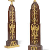 A PAIR OF EMPIRE-STYLE ORMOLU-MOUNTED MAHOGANY DOORSTOPS - photo 1