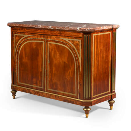 A LOUIS XVI ORMOLU-MOUNTED MAHOGANY MEUBLE D`APPUI - photo 1