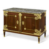 A LOUIS XVI ORMOLU-MOUNTED AND BRASS-INLAID AMARANTH AND EBONY COMMODE A VANTAUX - photo 1