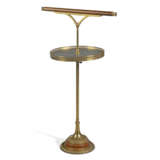 A FRENCH BRASS AND MAHOGANY TELESCOPIC PARROT PERCH - фото 1