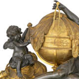 A NEOCLASSICAL ORMOLU, PATINATED-BRONZE AND SMARAGDITE GROUP OF URANIA AND CUPID - photo 5