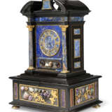 AN ITALIAN PIETRA DURA, GILT-BRONZE MOUNTED AND INLAID EBONY TABLE CABINET - фото 1