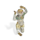 A RARE SMALL CLOISONNE ENAMEL FIGURE OF A KNEELING MONKEY - Foto 3