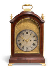 A CHINESE GILT-METAL AND PADOUK QUARTER-STRIKING TABLE CLOCK