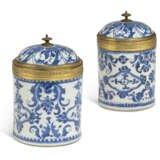 A PAIR OF REGENCE-STYLE ORMOLU-MOUNTED CHINESE BLUE AND WHITE PORCELAIN COVERED JARS - photo 1