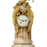 A LOUIS XVI ORMOLU AND ALABASTER MANTEL CLOCK - photo 1