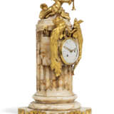 A LOUIS XVI ORMOLU AND ALABASTER MANTEL CLOCK - photo 2