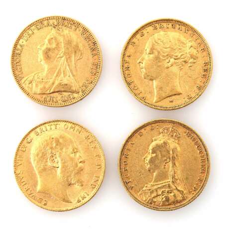 Großbritannien/GOLD - 4 x 1 Sovereign, - Foto 1