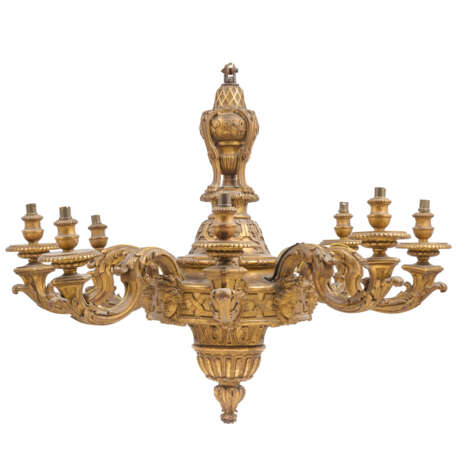 A LOUIS XIV-STYLE GILTWOOD EIGHT-LIGHT CHANDELIER - фото 2