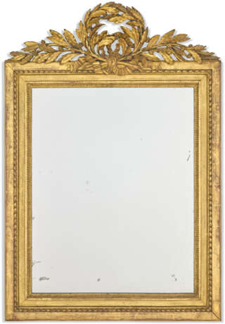 A LOUIS XVI GILTWOOD MIRROR - фото 1