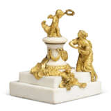 A LOUIS XVI ORMOLU AND WHITE MARBLE FIGURAL GROUP - photo 1