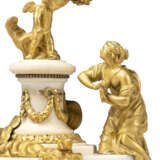 A LOUIS XVI ORMOLU AND WHITE MARBLE FIGURAL GROUP - фото 4