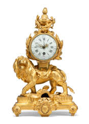 A LOUIS XVI ORMOLU TIMEPIECE MANTEL CLOCK