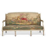 A LOUIS XVI CREAM-PAINTED CANAPE - фото 1