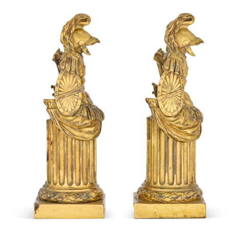 A PAIR OF LOUIS XVI ORMOLU CHENETS `AUX TROPHEES` - photo 3