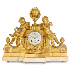 A LATE LOUIS XV ORMOLU MANTEL CLOCK