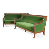 A PAIR OF EMPIRE MAHOGANY CANAPES - photo 1