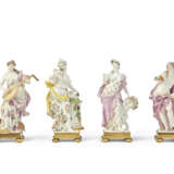 A SET OF FOUR ORMOLU-MOUNTED MEISSEN PORCELAIN ALLEGORICAL FIGURES - photo 1